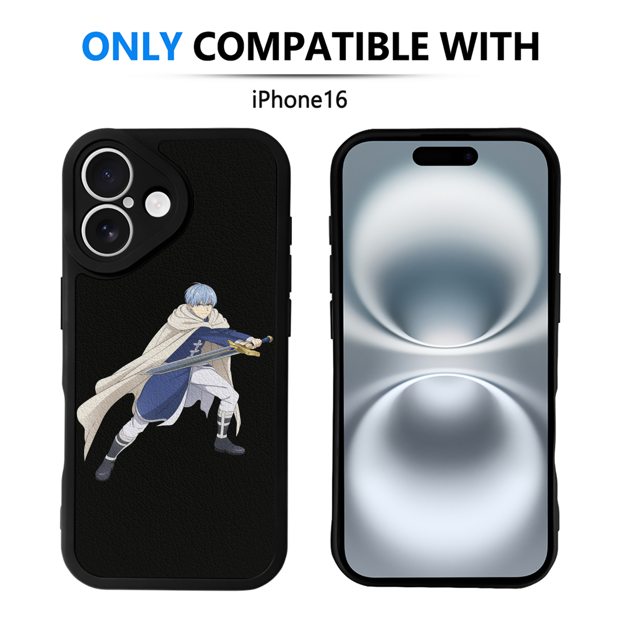 （画像用） 葬送のフリーレン Frieren 【iPhone 16シリーズ対応】シリコンスマホケース（レザー調） 材質：シリコン